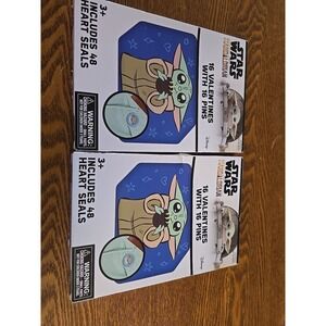 Star Wars The Mandalorian 16 Valentines w/ 16 Pins Lot‎ Of 2